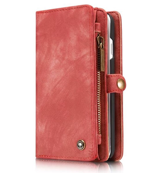 Nokia 2 Case Retro leather case multi cards cash pocket & zip Carousel 4