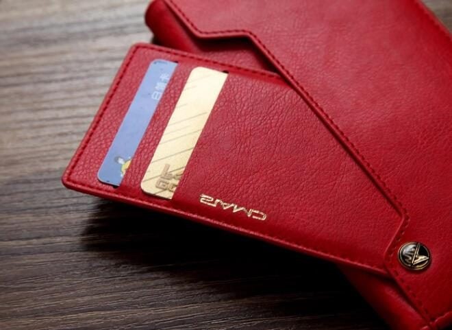 Lenovo K6 slim leather wallet case 6 cards 2 ID magnet Carousel 5
