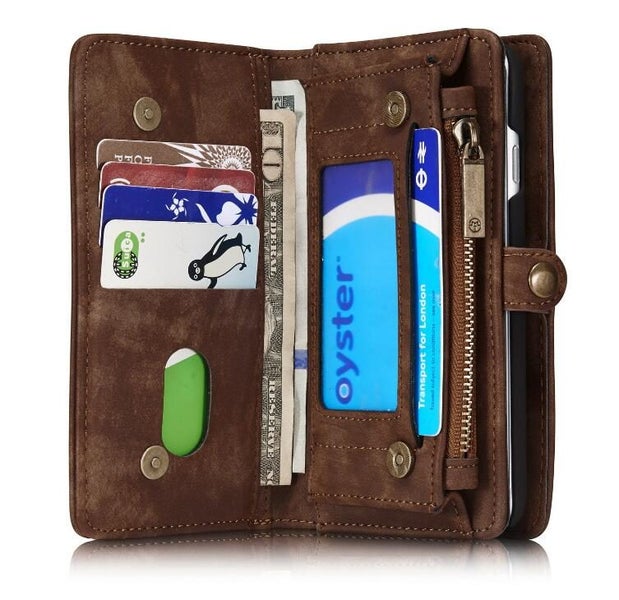 LG K10 Case Retro leather case multi cards cash pocket & zip Carousel 2