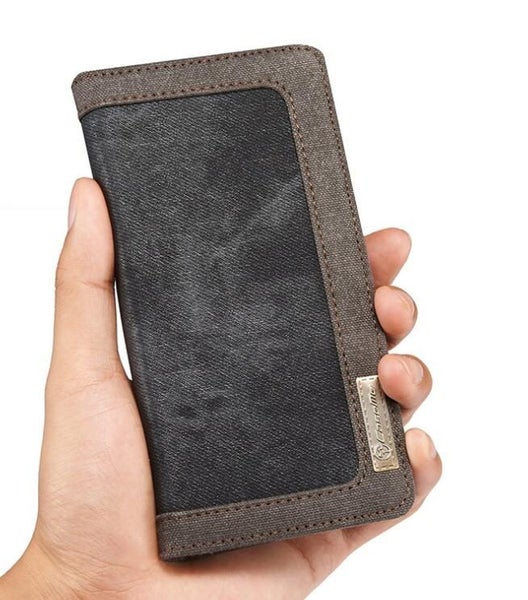 HTC M8 case contrast denim folio wallet case Carousel 3