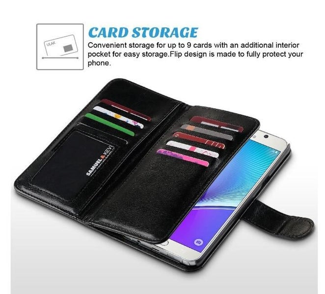 Blackberry Z3 case Double Wallet leather case 9 Card Slots Carousel 2