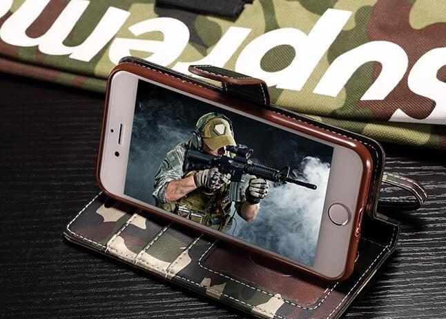 MEIZU M6 case camouflage leather wallet case cover Carousel 4