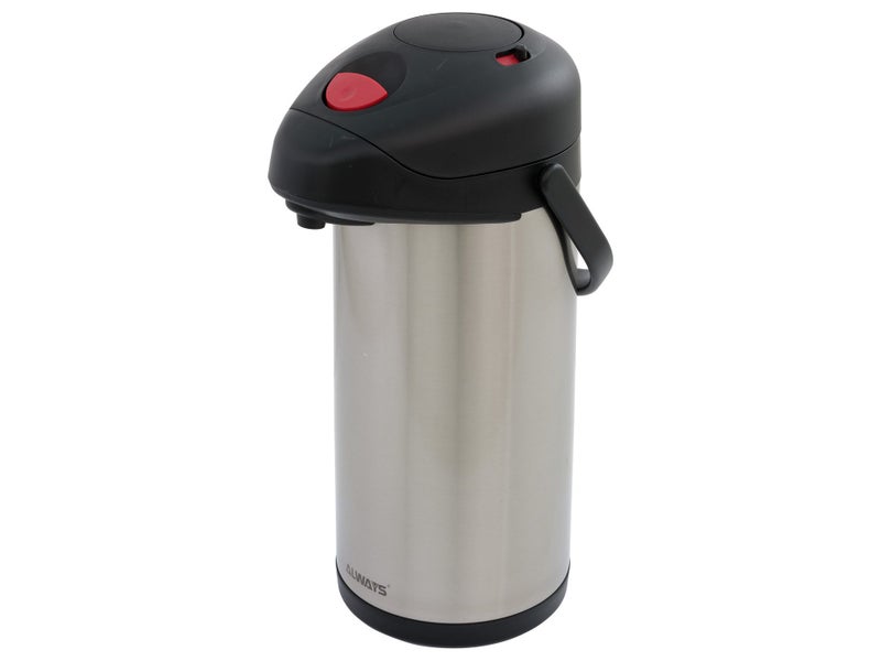 5L Stainless Steel Pump Vacuum Jug - Insulated Thermos Flask Carousel 1