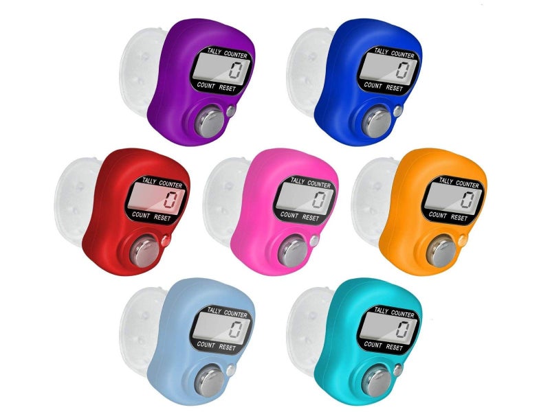 5 Pack Digital Row Counter Tally Counter with Finger Strap for Golf, Crochet Carousel 1