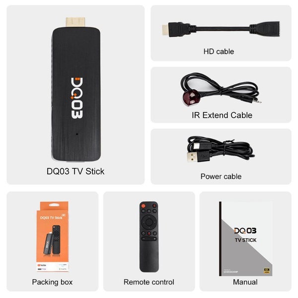 Stick Android 10 Quad Core ARM Cortex A53 2GB 16GB Support 4K H.265 Carousel 7