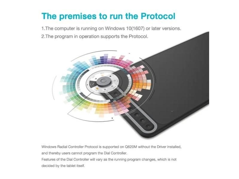 Huion Inspiroy Dial Q620M 266PPS Wireless Digital Pen Tablet With Dial For PC Carousel 1