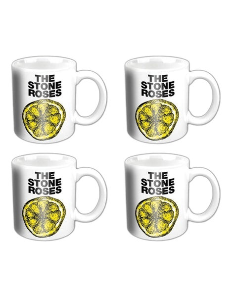 The Stone Roses Lemon 4 x Mini Mug Set new official Boxed Carousel 1