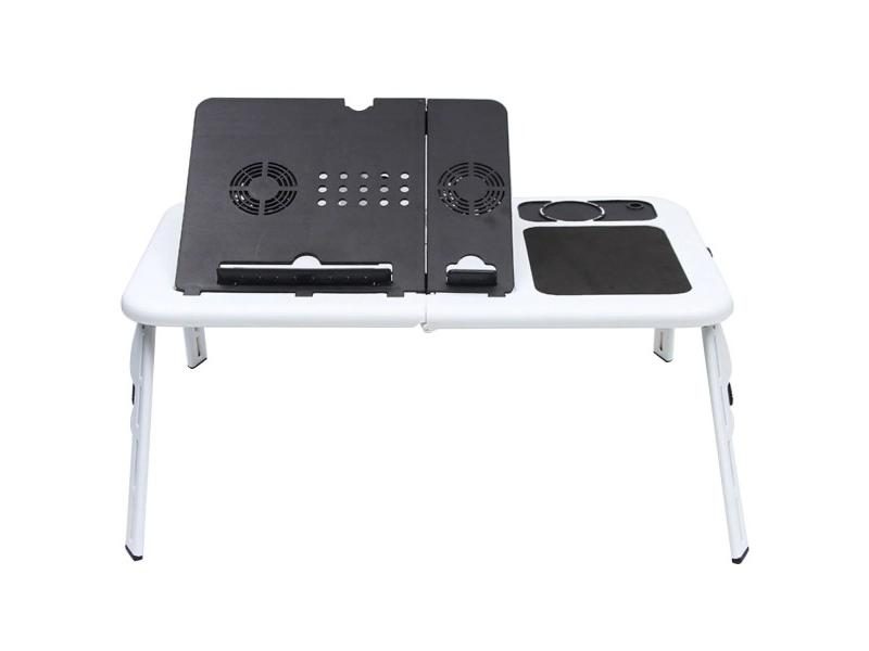 Besegad Portable Folding Adjustable Laptop Table Bed Table Tray USB Notebook PC Carousel 1