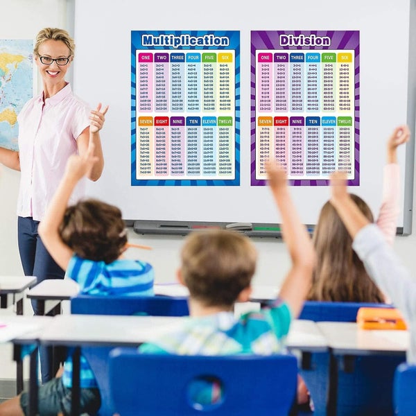 4 Pieces Educational Math Posters For Toddlers Kids With Glue Point Carousel 4