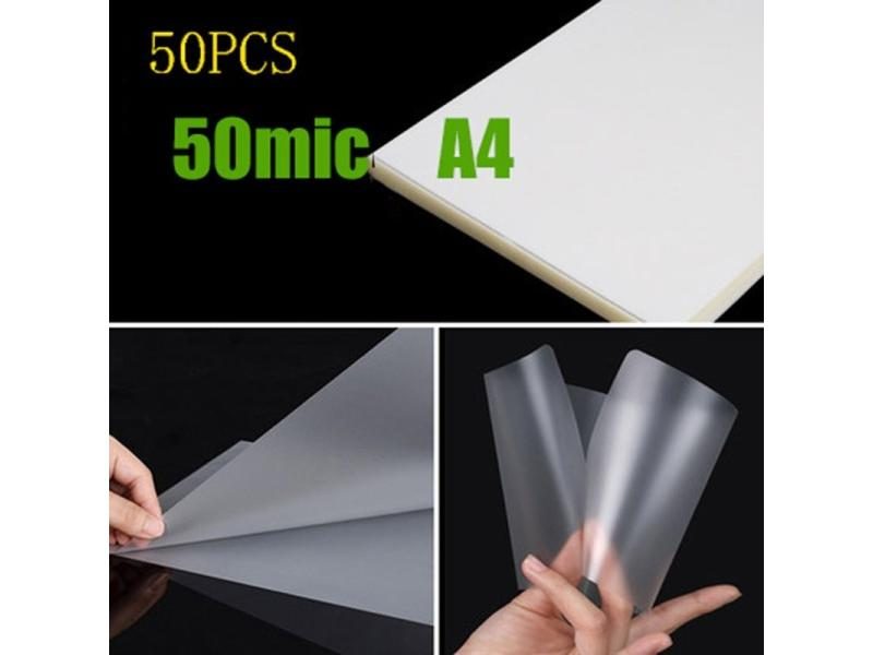 50PCS/Lot 50 Mic A4 Thermal Laminating Film PET For Lamination Pouch Laminator Carousel 2