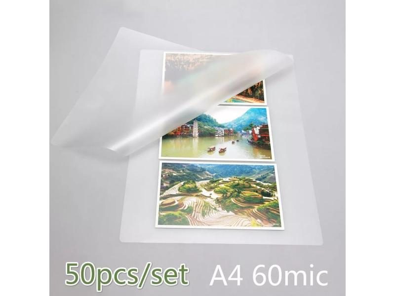 Hot 50PCS/lot 60 Mic A4 Thermal Laminating Film PET For Lamination Roll Hot Carousel 2