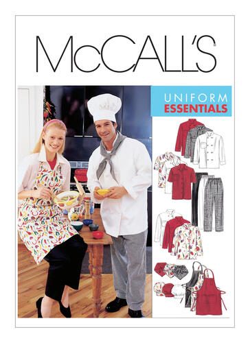 McCalls Pattern 2233 Misses' and Men's Jacket Shirt Apron Pull-On Pants Large Carousel 1