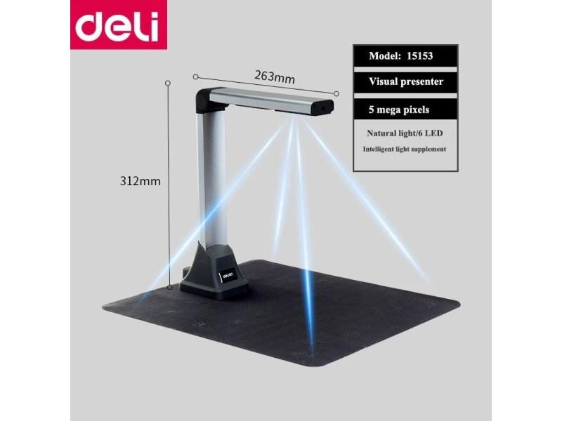 Deli 15153# 5 Mega Pixels A4 Visual Presenter High Definition OCR Office Carousel 1