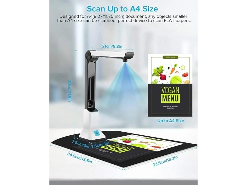 Portable Document Scanner A4 10 Mega Pixel Book Scanner Documents Camera A4 Carousel 1