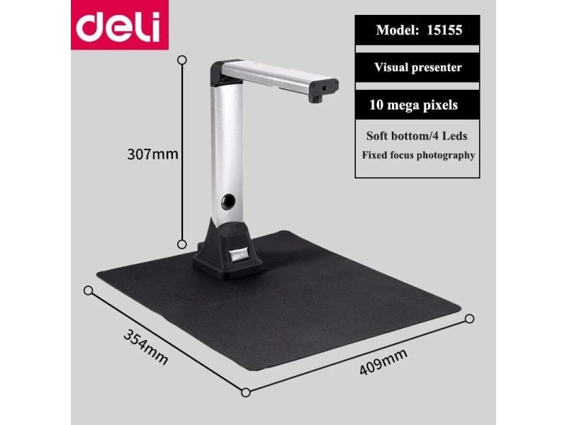 Deli 15155# 10 Mega Pixels A4 Visual Presenter High Definition OCR Office Carousel 1