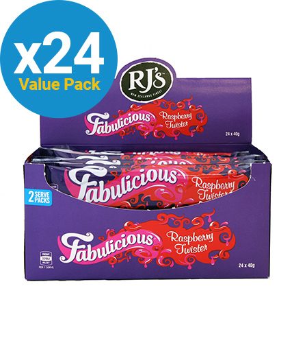 RJs Fabulicious Raspberry Twist - 40g (Box of 24) Carousel 1