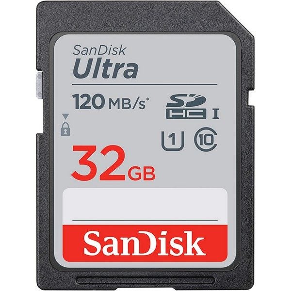 Sandisk SD Card ULTRA SDHC 32GB UP TO 120MB/S SD CARD CLASS 10 Carousel 1
