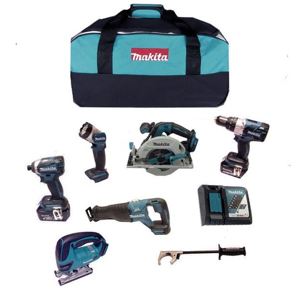 Makita 18v PREMIUM 6 Piece Brushless Combo Kit-Jigsaw 6ah Carousel 1