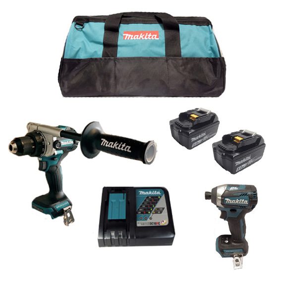 Makita 2 Piece Combo Kit Premium Drill /Driver Kit 18V XPH14/XDT19 Carousel 1