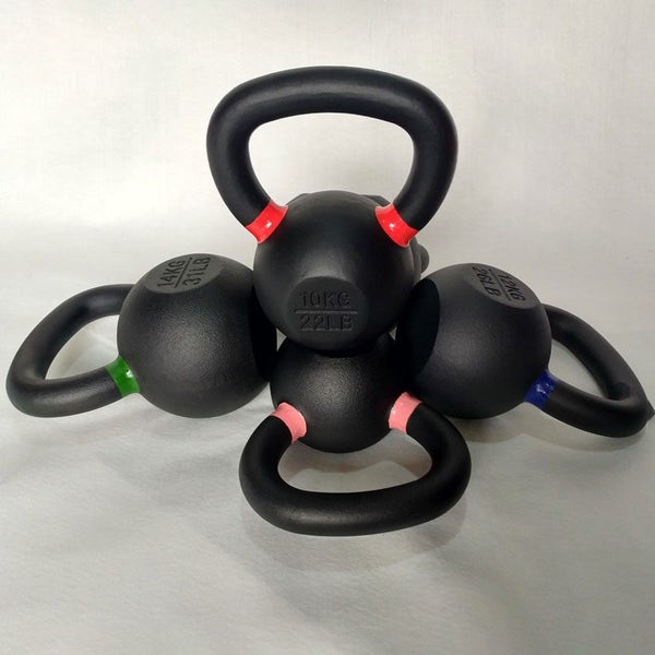 10KG Kettlebells Black Cast Iron (EZ112-10) BEST for Home Exercise Carousel 1
