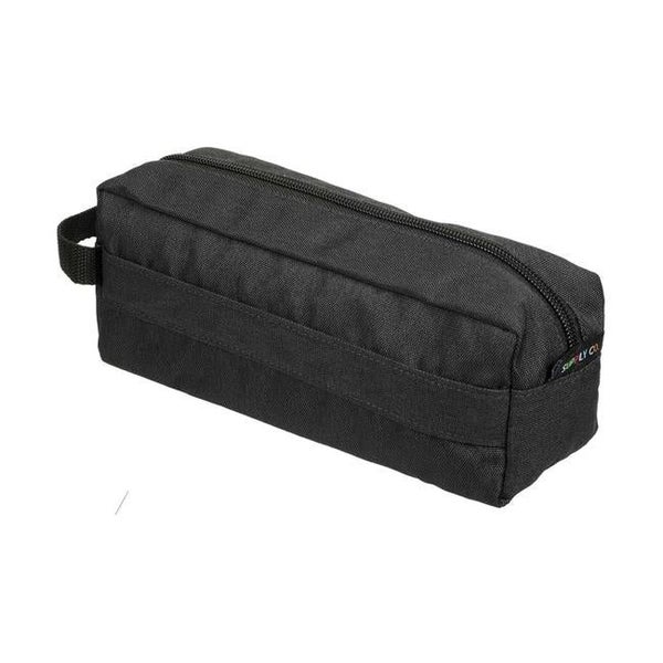 Supply Co Pencil Case Barrel 1 Zip Black 22x8x8cm Carousel 1
