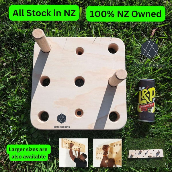Rock Climbing Peg Board / Hangboard - 7 holes - Bouldering training Carousel 1