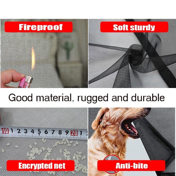 New Magnetic Screen Door | 90x205cm Fibreglass Anti-Mosquito Fly Net Mesh Carousel 2