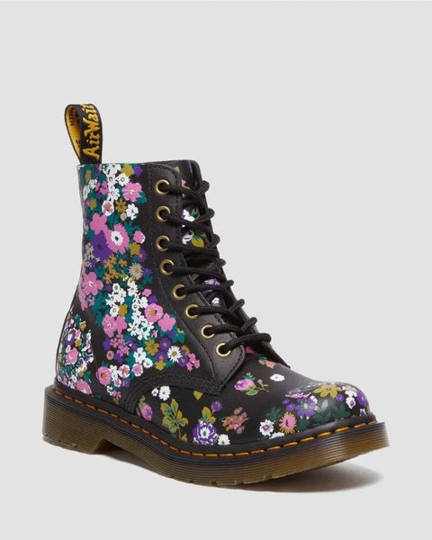 Dr. Martens 1460 Pascal Vintage Floral Print Backhand Leather Boots Carousel 1