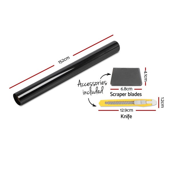 Giantz Home Tint Film Black Commercial Auto House Glass 152Cm X 30M Vlt 15% Wind Carousel 2