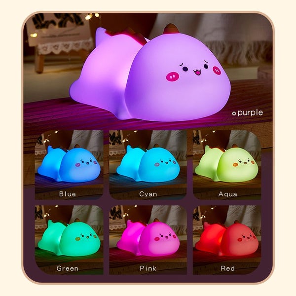 Little Dinosaur Silicone Lamp, Color Charging. Carousel 2