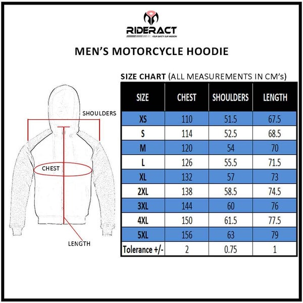 RIDERACT Motorcycle Reinforced Riding Hoody Black With Armored Fiber For Men Carousel 10