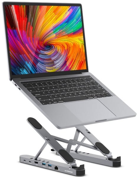 mbeat Stage P5 Portable Laptop Stand with USB-C Docking Station Carousel 1