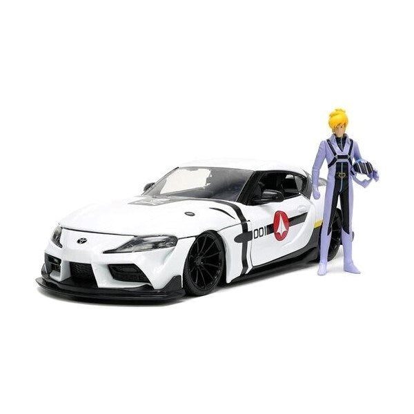 Jada 33682 1/24 2020 Toyota Supra w/Roy Focker Figurine - Robotech Carousel 1
