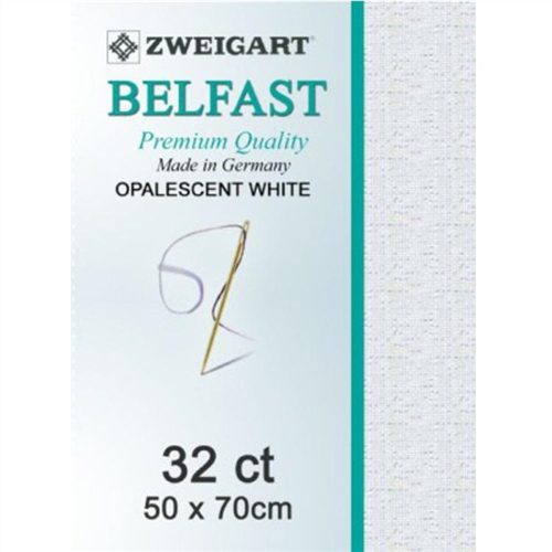Zweigart Belfast 32ct 50x70cm Opalescent White Carousel 1