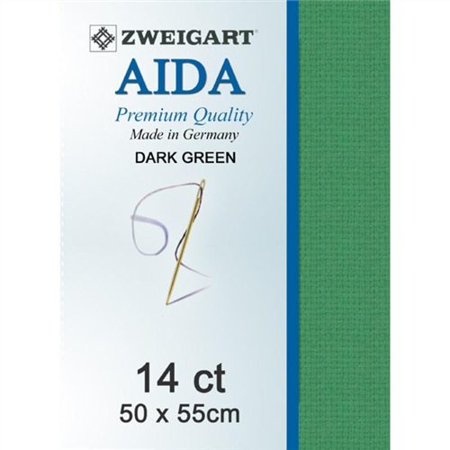 Zweigart Aida 14ct 50x55cm Dark Green Carousel 1