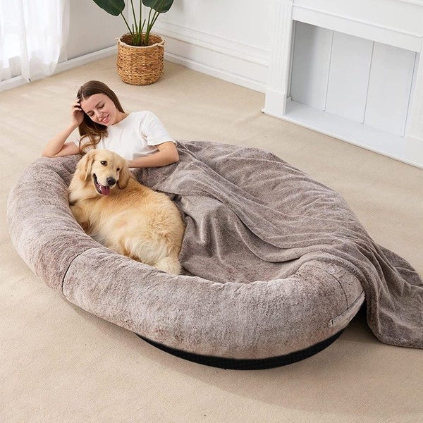 PETSWOL: Human-Size Dog Bed (134×90×26cm) Carousel 2