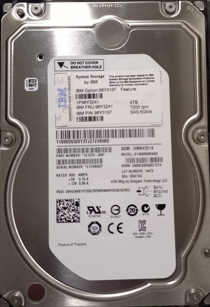 Seagate 4TB 7200RPM 3.5" SAS Drive Carousel 1