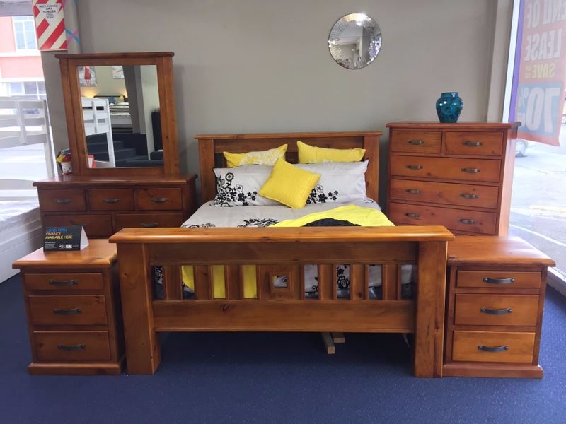 Sale! NZ Pine 6Pc Bedroom Suite*FREE DELIVERY*F Carousel 1
