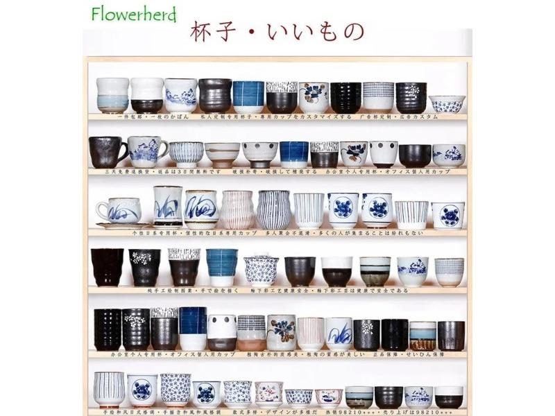Ceramic Porcelain Tea Cup Teaware Kung Fu Tea Set Cup Japanese Style Soup Bowl Carousel 2