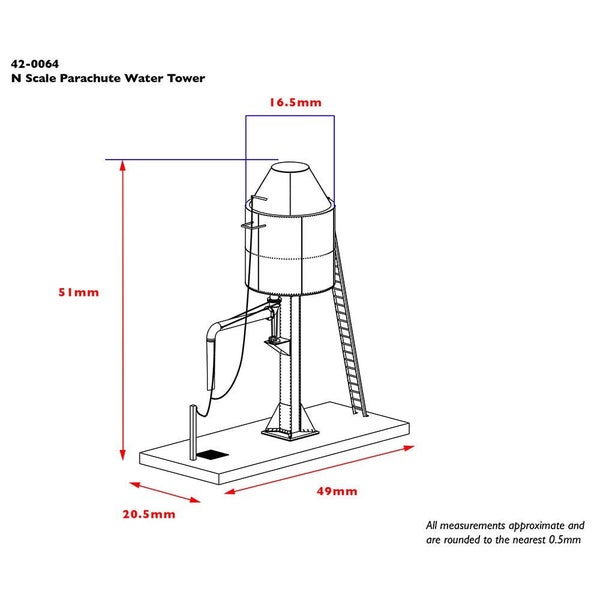 Graham Farish [N] 42-0064 Scenecraft Parachute Water Tower Carousel 3