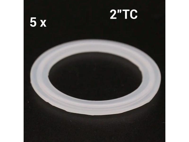 2" Tri-Clamp Silicone Gasket 5 Pcs/lot Food Grade High Temperature Brewer Carousel 1