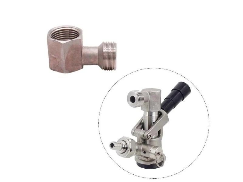 Low Profile Elbow Bend For Type S/D/A/G Keg Couplers Stainless Steel 304 Carousel 1