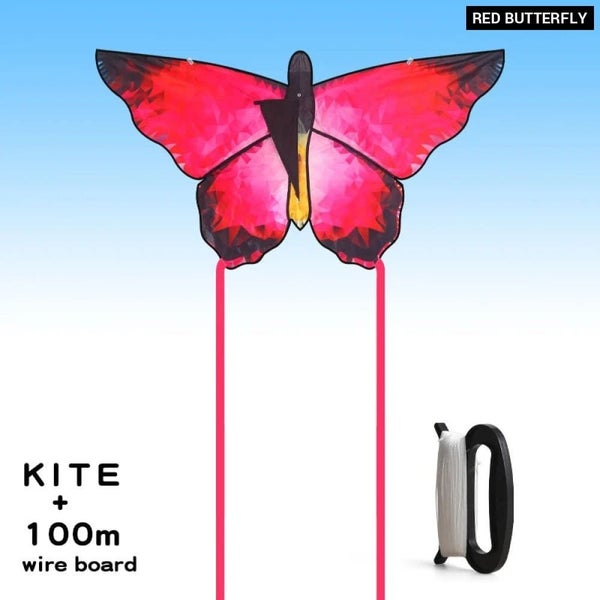 Beautiful Butterfly Kites Red Crystal Butterfly Kites with 100m Kite String C... Carousel 1
