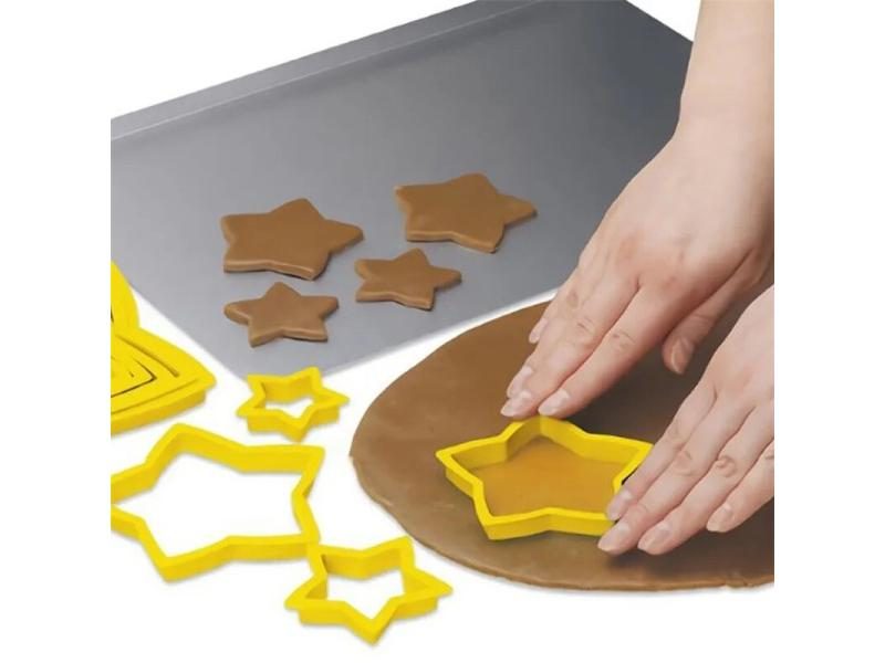 6pcs/set Christmas Tree Cookie Cutter Mold Five-pointed Star Shape Cake Cookie Carousel 2