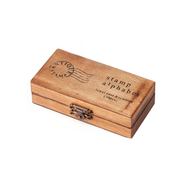 30pcs Retro Alphabet Rubber Stamp Set: Uppercase and Lowercase Letters Carousel 2