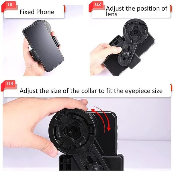 Universal Phone Clip for Binoculars Starscope Monocular Telescope Phone Adapter Carousel 1