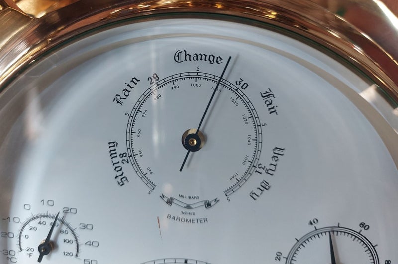 Brass Hygro,Thermo & Clock Barometer [10903] Carousel 2