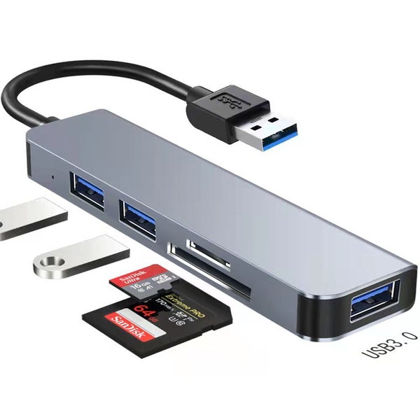 5 in 1 USB 3.0 Hub Splitter SD/TF Cards Reader Carousel 1