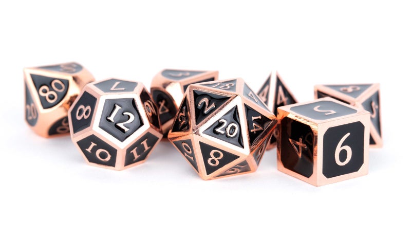 MDG: Metal Enamel Dice - Antique Copper with Black Enamel Carousel 1