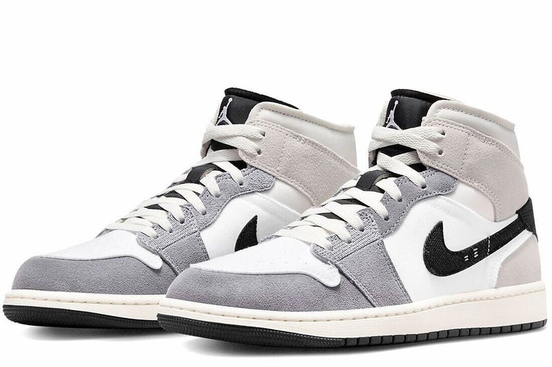 Nike Air Jordan 1 Mid Top SE Craft Shoes Sneakers - Cement Grey/Black - US 7 Carousel 1